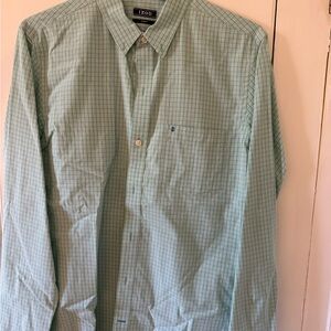 Izod Light Mint Green Checked Button-Down Shirt